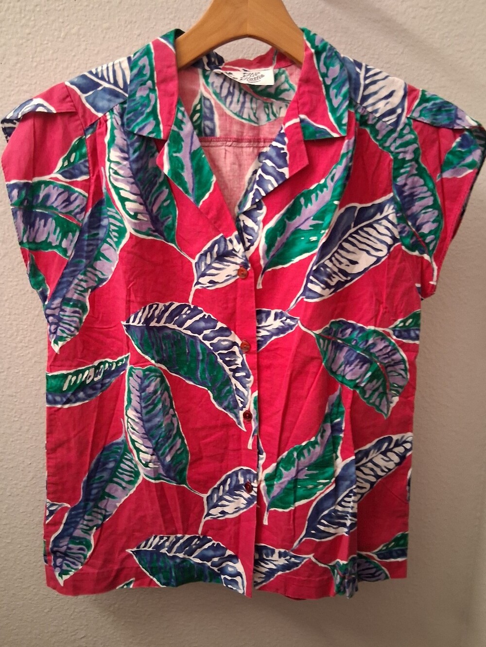 Vintage Hilo Hattie Button Down Fun Print Medium
